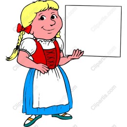 Cheerful Girl with Customizable Space