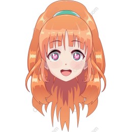 Vibrant Anime Character with Heart-Shaped Eyes
