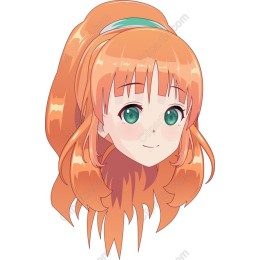 Anime Girl With Orange Hair