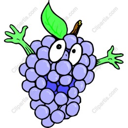 Whimsical Cartoon Grape
