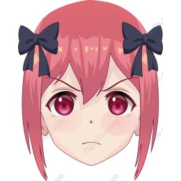 Anime Character with Pink Hair and Bows