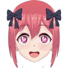 Cheerful Anime Girl with Heart-Shaped Eyes