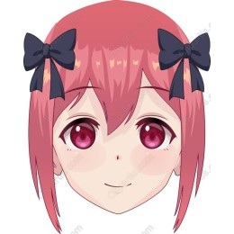 Cute Anime Character with Pink Hair and Bows