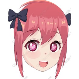 Kawaii Pink Hair Anime Character