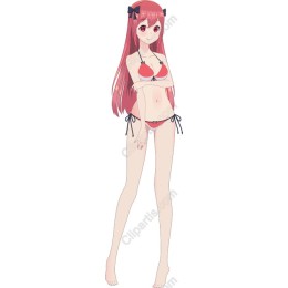 Charming Pink-Haired Summer Girl
