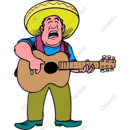 Vibrant Sombrero Guitarist