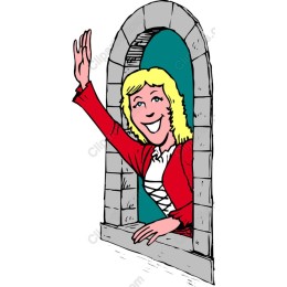 Cheerful Woman Waving