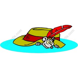 Whimsical Mouse with Hat