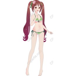 Vibrant Summer Bikini Character