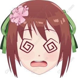 Whimsical Spiral-Eyed Girl