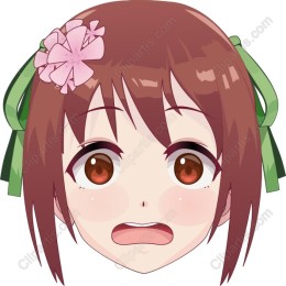 Whimsical Cartoon Character with Flower Accents
