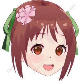 Charming Anime Character Head