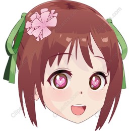 Adorable Girl with Heart-Shaped Eyes