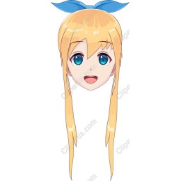 Anime Character with Blue Bow