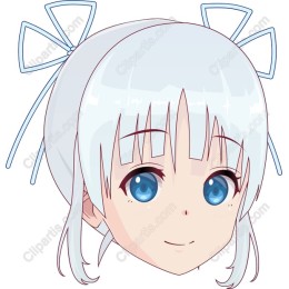 Charming Character with Bows and Blue Eyes