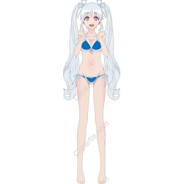 Anime Character in Blue Bikini