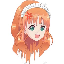 Energetic Anime Character Head