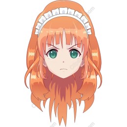 Anime Maid Character (Orange Hair)