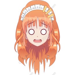 Vibrant Orange Hair Character