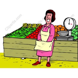Cheerful Market Vendor