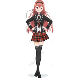 Pink-Haired School Uniform Character