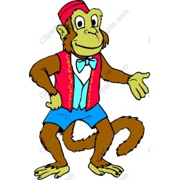 Cheerful Cartoon Monkey