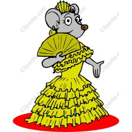 Dapper Mouse in Yellow Dress