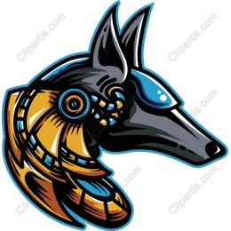 Stylized Egyptian Dog Head