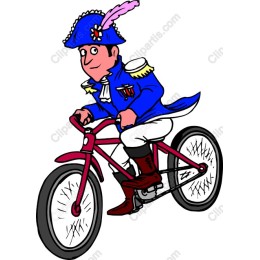 Whimsical Military Bicycle Rider
