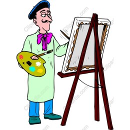 Charming Artist at Work