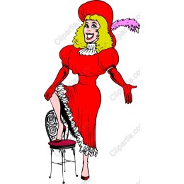 Vibrant Vintage Showgirl