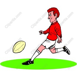 Dynamic Rugby Player Kick
