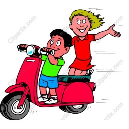 Joyful Kids on Scooter