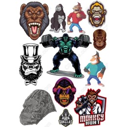 Gorilla Clipart Bundle - Fun and Versatile