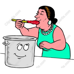 Whimsical Cooking Woman