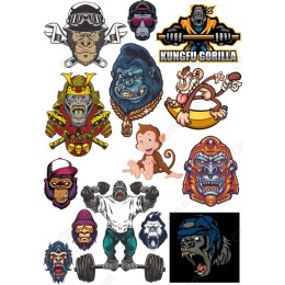 Gorilla - Cartoon Clipart Bundle