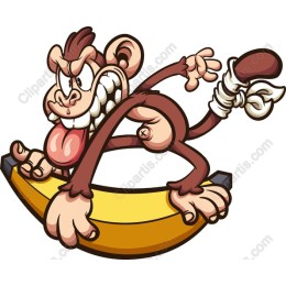 Energetic Monkey on Banana