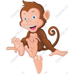 Cheerful Cartoon Monkey