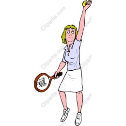 Female Tennis Player Serving