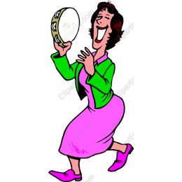 Joyful Tambourine Player