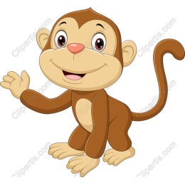Cheerful Cartoon Monkey