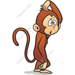 Playful Cartoon Monkey