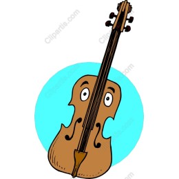 Whimsical Cartoon Violin