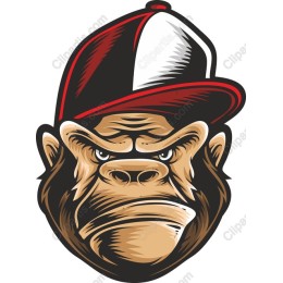 Gorilla Graphic with Cap - Stylish