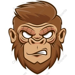 Fierce Gorilla Head
