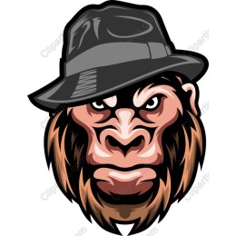 Gorilla Head Logo with Hat