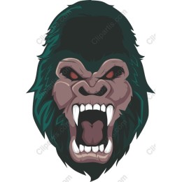 Angry Gorilla Head