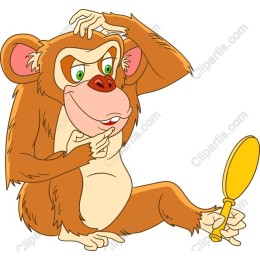 Playful Cartoon Monkey
