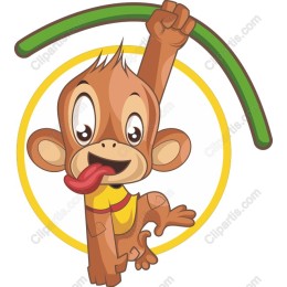 Playful Monkey Swinging