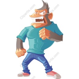 Energetic Gorilla Character